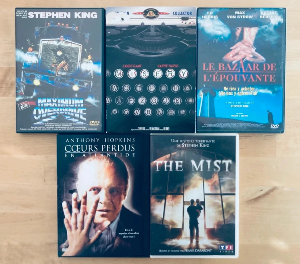 Lot 5 DVD cultes Stephen King.